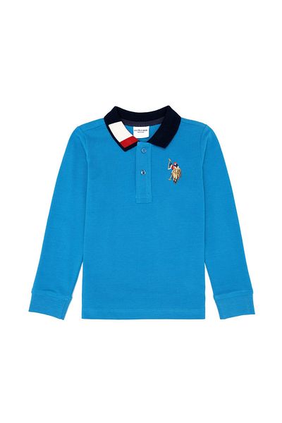 U.S. Polo Assn. Hanorac de bază albastru cobalt pentru băiat