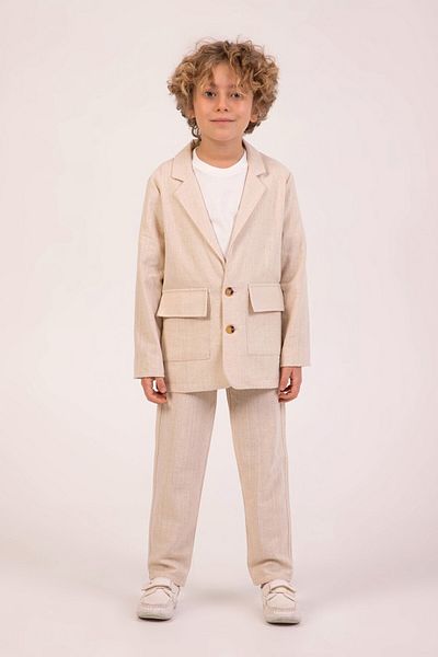 DMB BOYS & GIRLS Çaren Kids- 100% Cotton Men's Suit - Jacket- Pants & T-Shirt