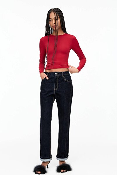 Köstebek Micro Fabric Crop Bady - Waist Top Design