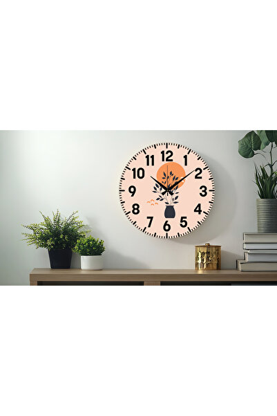 M&H Quality Ceas de perete imprimat UV cu cifre turceze decorative (silencios...