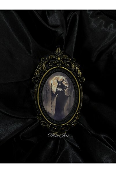 Milo Art El Yapımı Antik Gold Eskitmeli Vintage Siyah Beton Çerçeve ( Camsız )