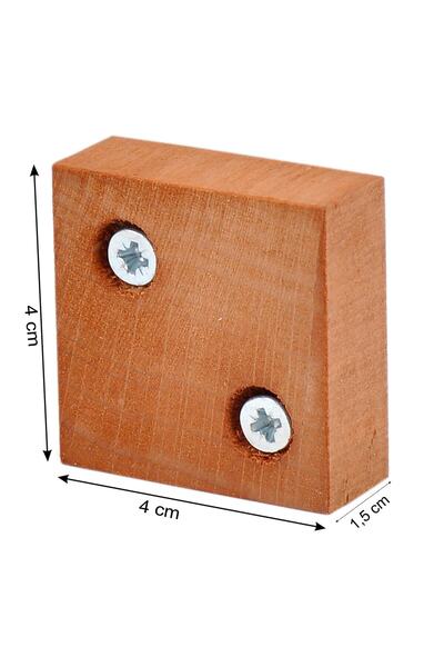 X-Perk Masa Sandalye Mobilya Koltuk Kanepe Ayak Yükseltici Ağaç Takoz 6'lı Boy 15 Mm Eş Kenar 4x4 Cm Kahve