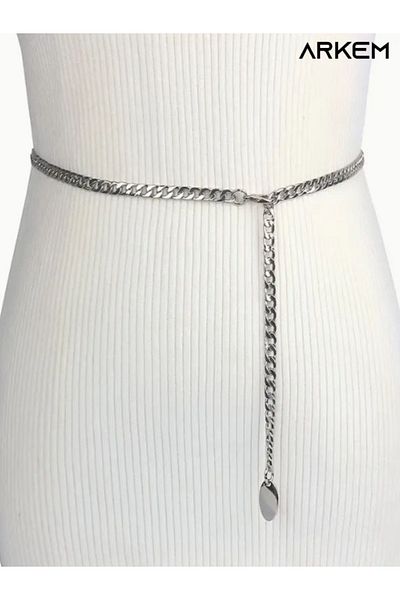 ARKEM CLUB Chain Waist Belt Gold Color 130cm Length Belt Evening Dress Belt or Dress Belt