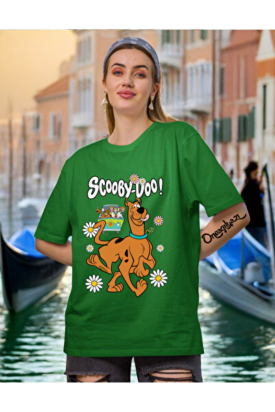 oneagılyazı Scooby-Doo Štampano Žene Oversize kroj T-shirt