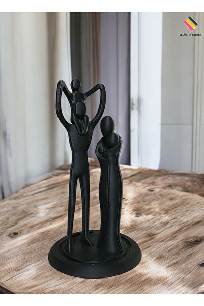 Decorative Family Figure Figurine - Stylish Desktop Ornament | Behind the TV as a Gift for Home and Office Decor