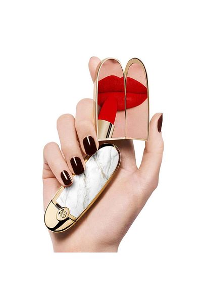 Guerlain Rouge g Lipstick Case - Marbre Deco, Mirrored Cover, 3346470439412