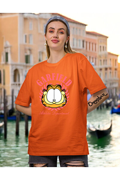 oneagılyazı تي شيرت نسائي كبير الحجم مطبوع عليه فراشة