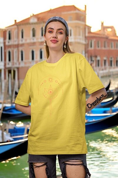 oneagılyazı Eclipse Printed Women's Oversize T-Shirt