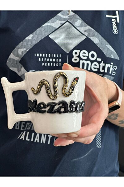MeGgDecor Yılan Figürlü İsimli Kupa Mug