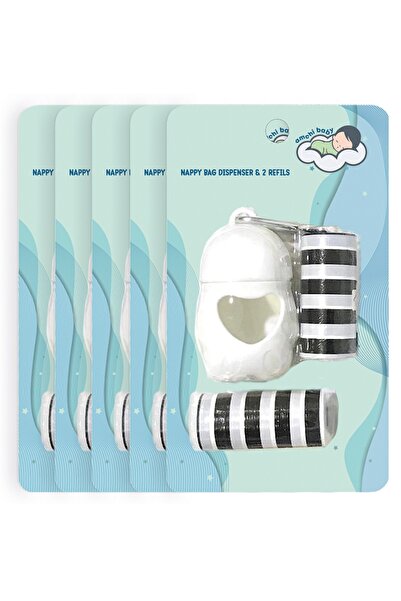 AMCHI BABY Diaper Disposal Bag Dispenser with 2 Garbage Bag Rolls-Pack Of 5