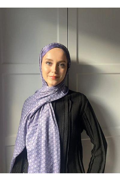 Modakaşmir Circle Mk Pattern Cotton Shawl