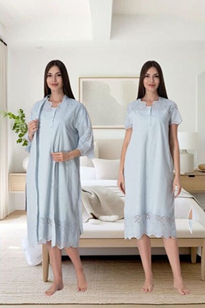 Effortt Venera Effortt Lohusa Hamile Fistolu Sabahlıklı Zarif Lohusa Gecelik takımı