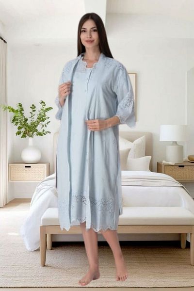Effortt Venera Effortt Maternitate Maternitate Scalloped Dressing Elegant Maternitate Set cămașă de noapte