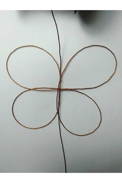 Eskişehir hobi sanat 50 μέτρα 0,8 mm κλωστή χάντρες προσευχής - Χρώμα χρυσό καφέ