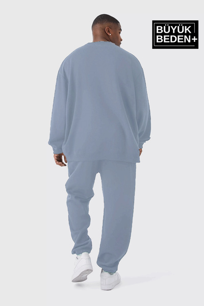 Superlife Μεγάλο μέγεθος με ελαστικό πόδι, μεγάλο μέγεθος Brooklyn με στάμπα, λεπτό παντελόνι φούτερ SPR24BEA49