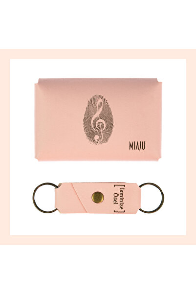 Miaju Puppy Mouth, Musician Spirit, Name-Customized Leather Wallet and Keycha...