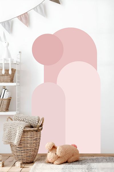 Grafikup Autocolant de perete oval boem din 3 piese