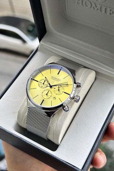 Homies MEN'S WRISTWATCH ADJUSTABLE STEEL CORD OPERATES ALL FUNCTIONS WITH BRACELET GIFT
