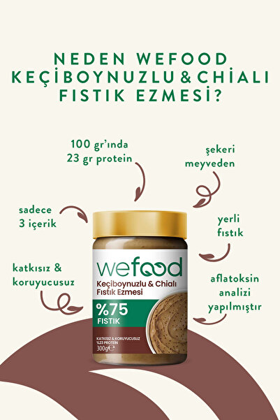 Wefood Keçiboynuzlu & Chialı Fıstık Ezmesi 300 g