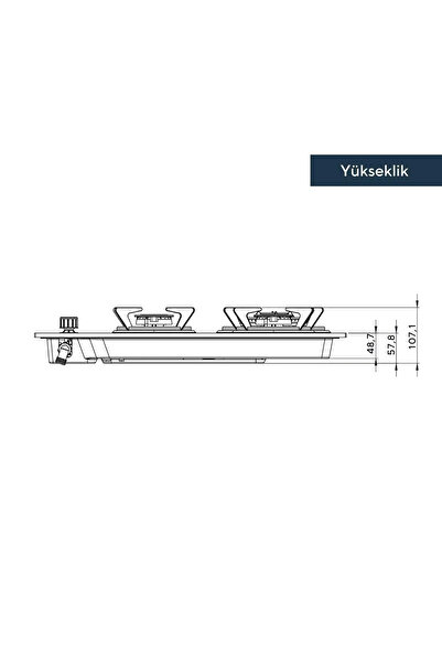 KUMTEL KO-40 TSHDF Set Üstü Ocak Beyaz Cam Doğalgazlı
