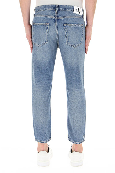 Calvin Klein Jeans Herren-Jeanshose – Logo, Reißverschluss und Knopfdetail, 4 Taschen, Farbe links