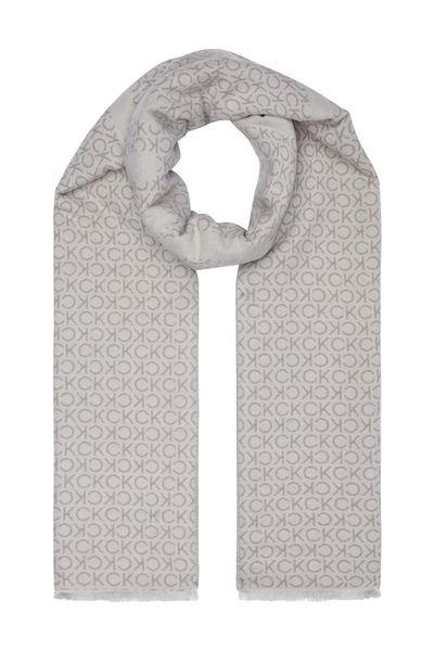 Calvin Klein FRINGES TWO-TONE MONO MW SCARF