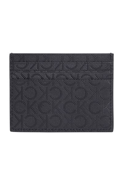 Calvin Klein Herren-Geldbörse aus schwarzem Leder mit Logo