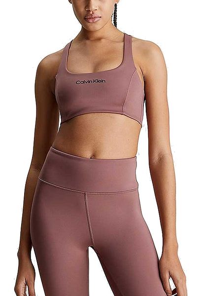 Calvin Klein Дамски спортен сутиен с безплатна подплата и лого на марката - подходящ за ежедневна и спортна употреба