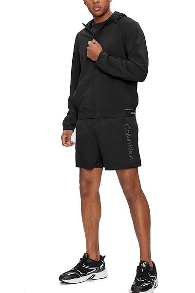 Calvin Klein Pánské černé šortky s gumovým pasem 00GMS4S839BAE-WO - 2V1 krátké 5
