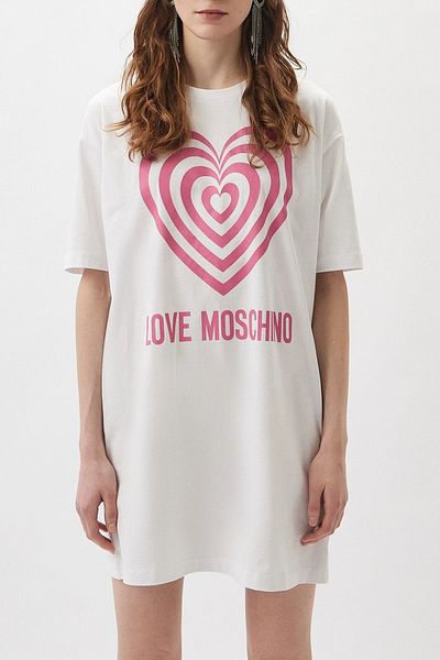 Love Moschino OPTISCHES WEISSES Damen-/Mädchenkleid