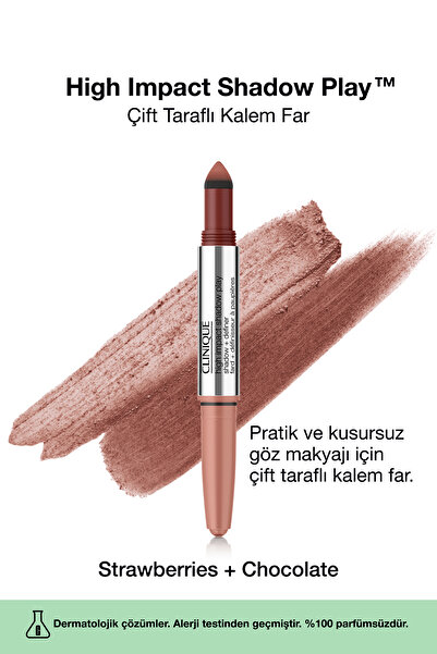 Clinique High Impact Shadow Play Çift Taraflı Kalem Far - Strawberries Chocolate 4ml
