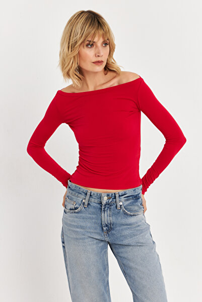Cool & Sexy Piros női blúz - HOR13 modell