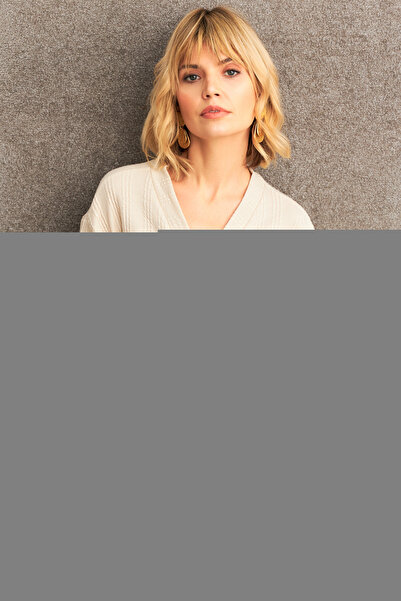 Cool & Sexy Γυναικεία μπλούζα Vanilla - Λεπτομέρεια με κουμπί TF57