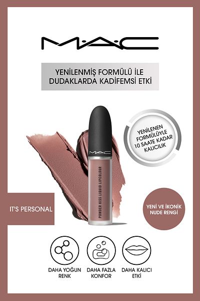 M.A.C Powder Kiss Weightless Powder Matte Finish Lipstick - It's Personal 5ml