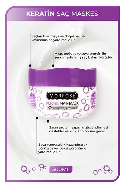Morfose Special Keratin Hair Mask for Damaged Hair 500 ml