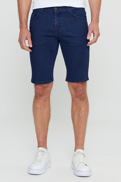 AC&Co / Altınyıldız Classics Dark Navy Flexible Slim Fit Denim Shorts - Men's