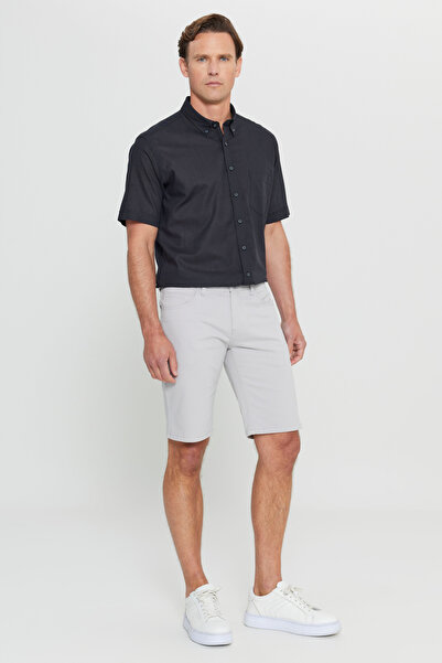 AC&Co / Altınyıldız Classics Pánské kraťasy Stone Slim Fit úzkého střihu Dobby 100% bavlna Ležérní chino šortky