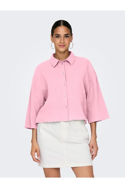 JDY Jdytheis Life 3/4 Cut Crop Shirt - Wvn Noos