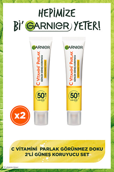Garnier C Vitamini Parlak 2'li Güneş Koruyucu Set Görünmez Doku