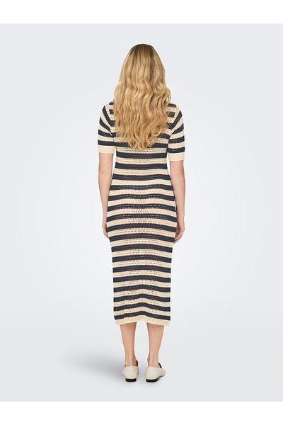 JDY JDYTIKKA IVY 2/4 O-NECK STRIPE DRESS KNT