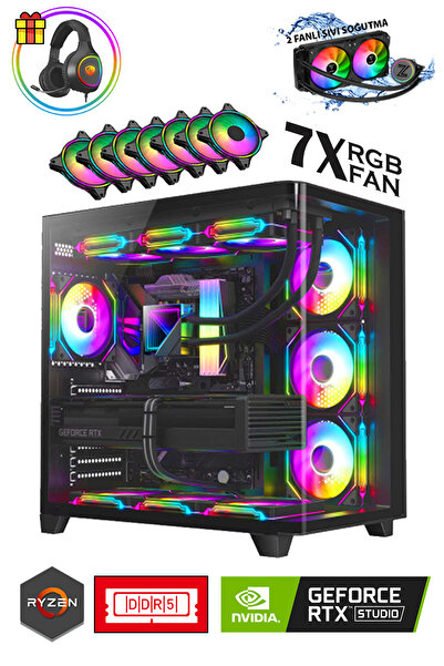 Zeiron Catre Pro X3 Ryzen 5 7500F 16GB DDR5 RAM 1TB M.2 Nvme SSD RTX4060 Sıvı...