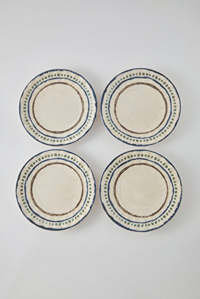 TRENDYOLMİLLA HOME Multicolor Ceramic 4-Piece Serving Plates Set 27cm Tphss25Tbk00000