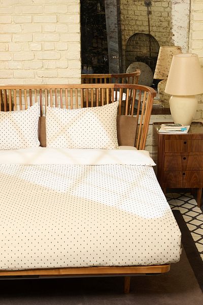 Trendyol Collection Ecru Premium 100% pamut Nopeli dupla paplanhuzat szett 200x220cm TPHSS25CKN00010