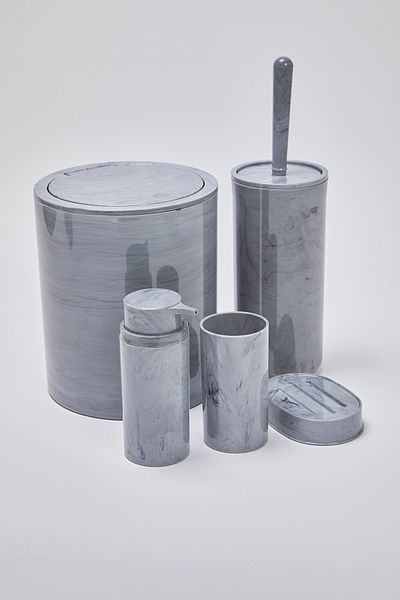 Trendyol Collection Σετ 5 Πλαστικό Μαρμάρινο Σχέδιο Μπάνιου - TPHSS25BST00006