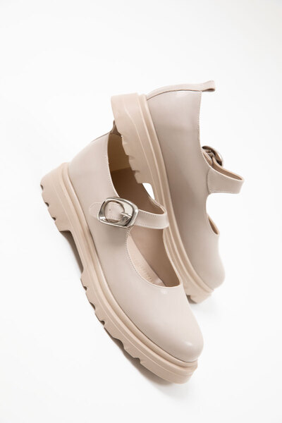 SOHO Bej Rugan Kadın Loafer Ayakkabı 20262