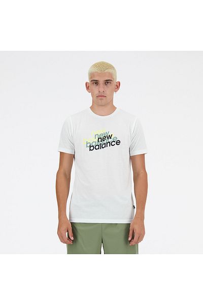 New Balance Men's White T-Shirt Mt41071