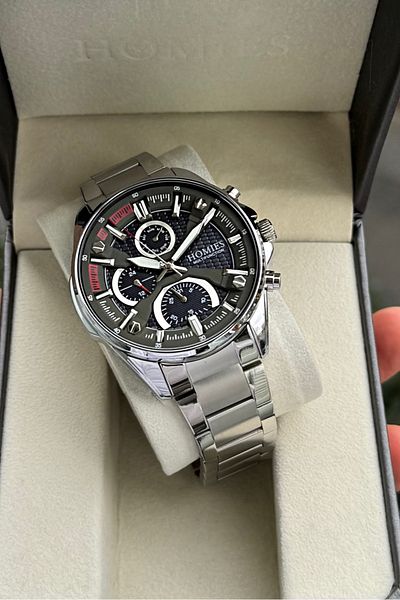 Homies MEN'S WRISTWATCH SILVER COLOR STEEL CORD WORKS ALL FUNCTIONS - WITH BRACELET GIFT