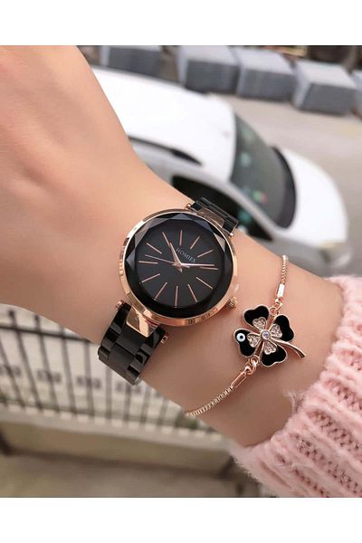 Homies Women's Wrist Watch Original Gift Bag & Box & Bracelet Gift - 91265