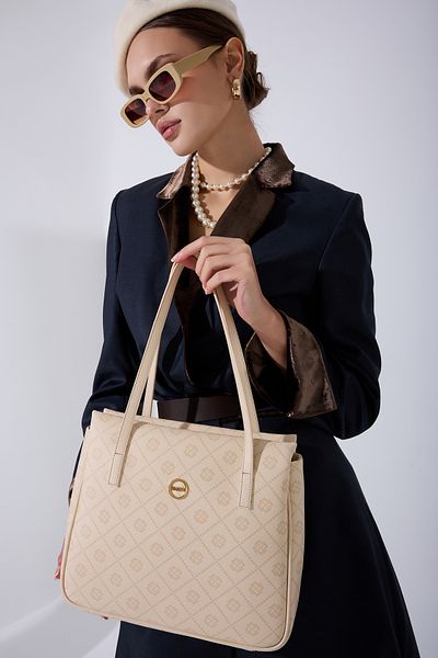 Fossil Beige Women's Hand and Shoulder Bag 05Fo25Y5035