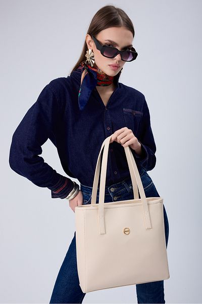 Fossil Beige Women's Hand and Shoulder Bag 05Fo25Y5028